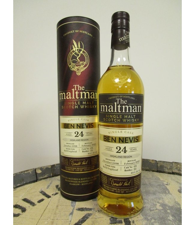 Ben Nevis 24 Years Old 1998 The Maltman 0,70 ltr 46,6%