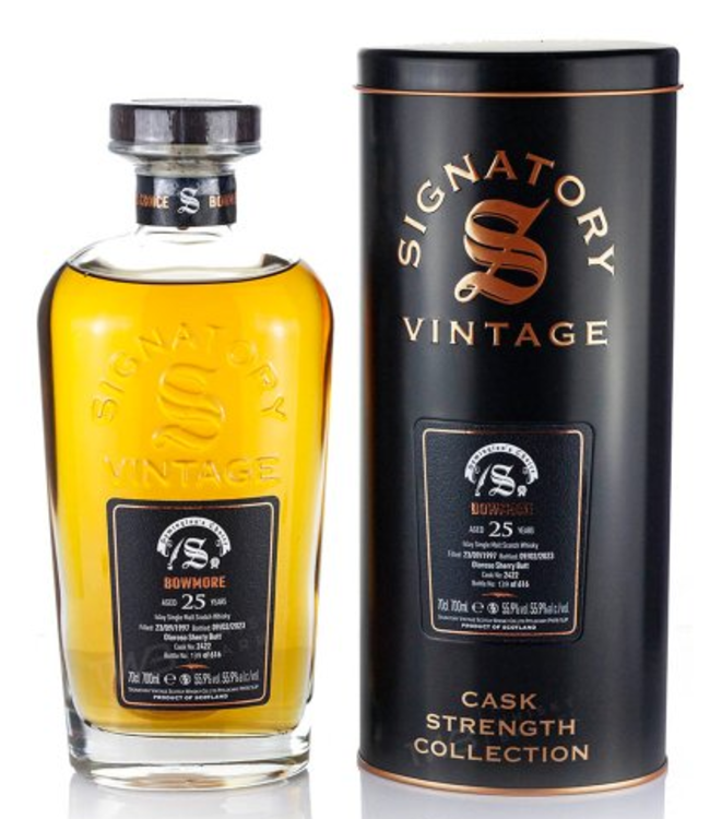 Bowmore 25 Years Old 1997 Signatory Cask Strength Cask 2422 0,70 ltr 55,9%