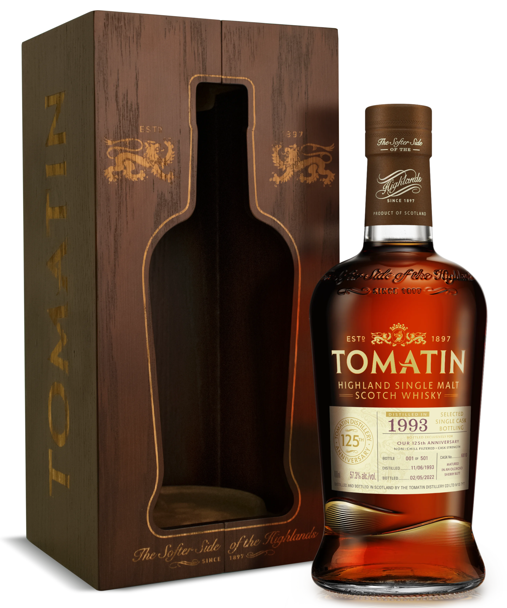 Tomatin 1993 Single Cask ''125th Anniversary'' 0,70 ltr 57,3%