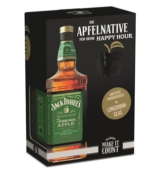 Jack Daniel's Jack Daniels Apple Giftpack Met Glas 0,35 ltr 35%
