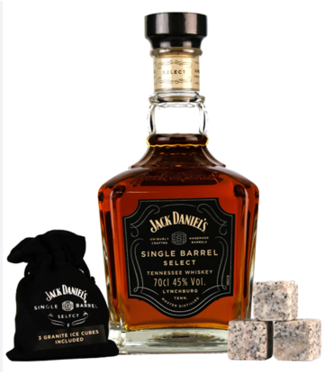 Jack Daniel's Jack Daniels Single Barrel Giftpack Met Whiskystenen 0,70 ltr 47%