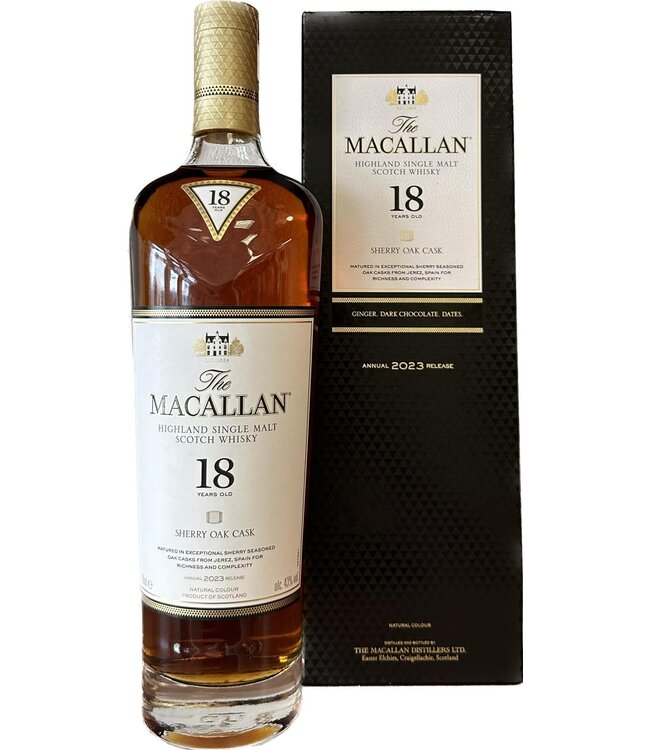 Macallan 18 Year Old Sherry Oak 2021 Release / マッカラン 18年 シェリーオーク 2021 リリース：Fine  and Rare - ビール・洋酒
