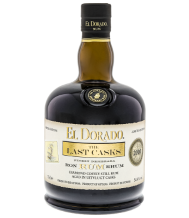 El Dorado The Last Casks 2000/2022 Diamand Coffey & Uitvlugt Cask Aged Gold 0,70 ltr 54,4%