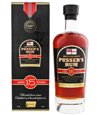 Pusser's Pussers British Navy Rum 15 Years Old 0,70 ltr 40%