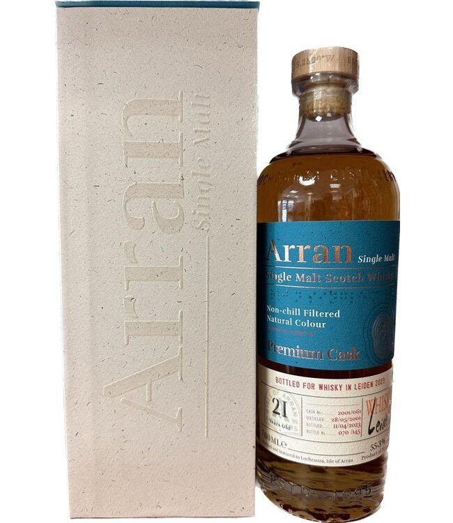 Arran Premium Cask 21 Years Old Bottled For Whiskey In Leiden 2023 0.70 ltr 55.3%