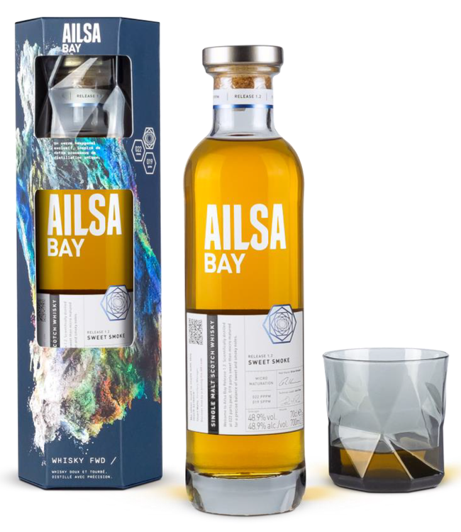 Ailsa Bay Release 1.2 Giftpack Met Glas 0,70 ltr 48,9%