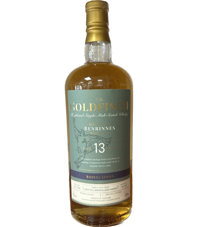 Benrinnes 13 Years Old 2008 Goldfinch Bodega Series 0,70 ltr 52%