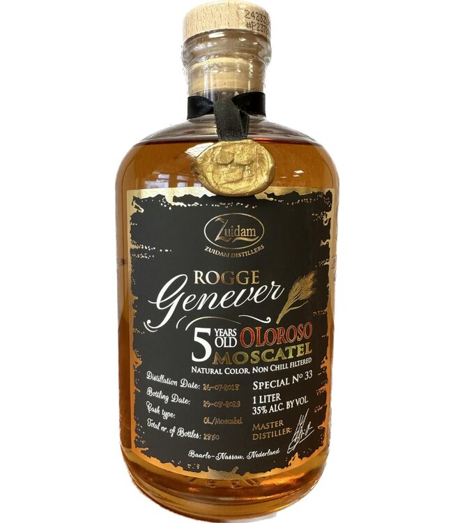 Zuidam Special No. 33 Rogge Jenever 5 Years Old Oloroso / Moscatel 1,00 ltr 35%