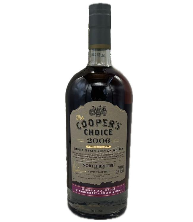 North British 17 Years Old 2006 Cooper's Choice For Bresser & Timmer 0,70 ltr 57,5%