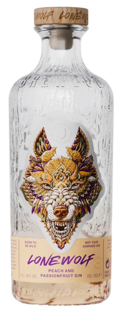 BrewDog Lone Wolf Peach & Passionfruit Gin 0,70 ltr 38%