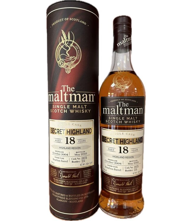 Secret Highland 18 Years Old 2004 The Maltman 0,70 ltr 47,8%