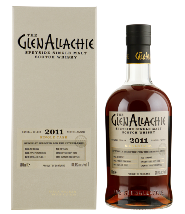 Glenallachie 12 Years Old 2011 Cask 807022 For The Netherlands 0,70 ltr 61%