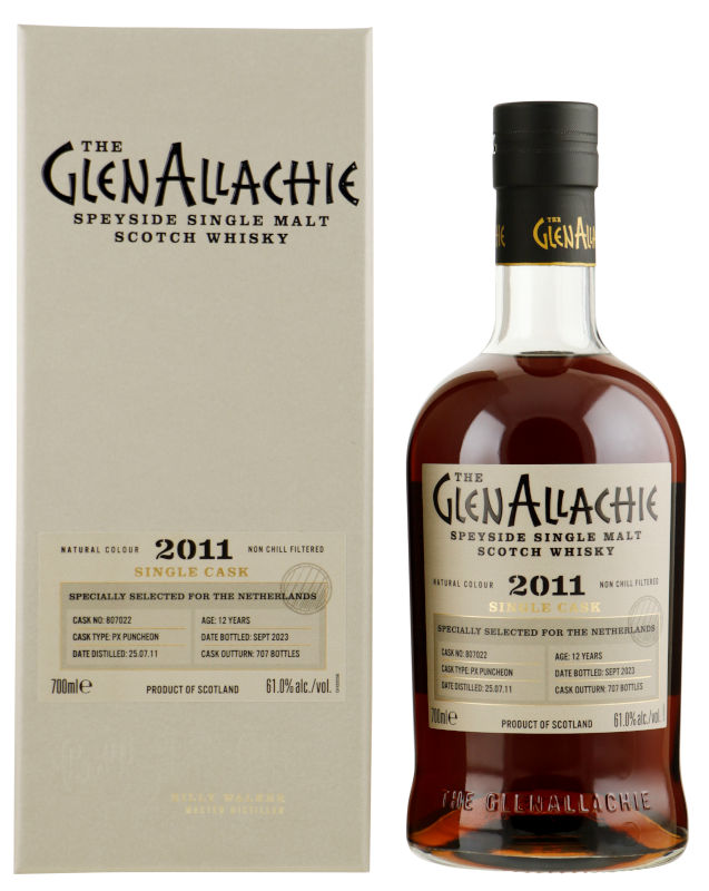 Glenallachie 12 Years Old 2011 Cask 807022 For The Netherlands 0,70 ltr 61%