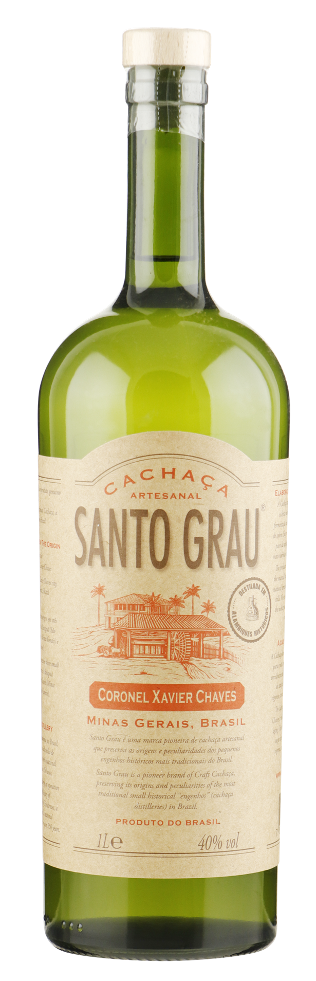 Cachaca Santo Spirits 1,00 Grau Xavier - 40% World of Whiskysite.nl Coronel Chaves Fine ltr