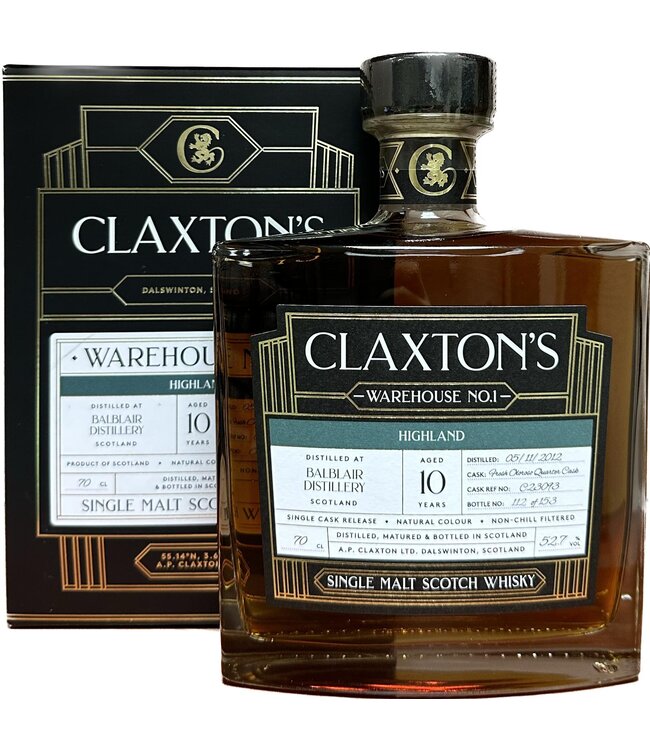 Balblair 10 Years Old 2012 Claxton's Warehouse 1 0,70 ltr 52,7%