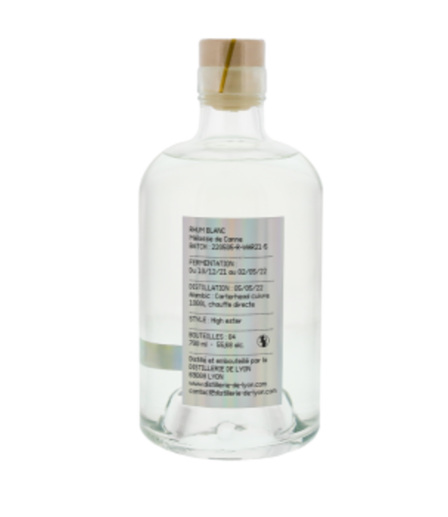 Distillerie de Lyon Rhum Blanc Melasse de Canne 0,70 ltr 55,68%