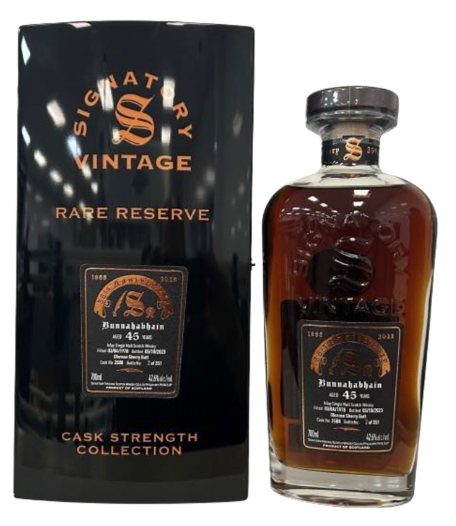 Bunnahabhain 45 Years Old 1978 Signatory Cask Strength 35th Anniversary 0.70 ltr 42.6%