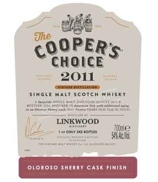 Linkwood Linkwood 12 Years Old 2011 Cooper's Choice 0,70 ltr 54%