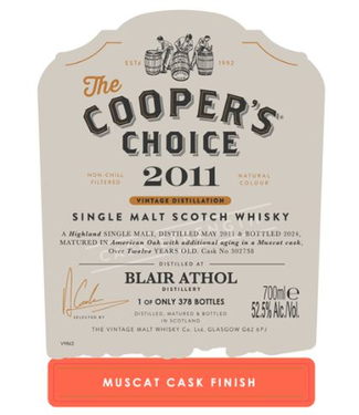 Blair Athol Blair Athol 12 Years Old 2011 Cooper's Choice 0,70 ltr 52,5%