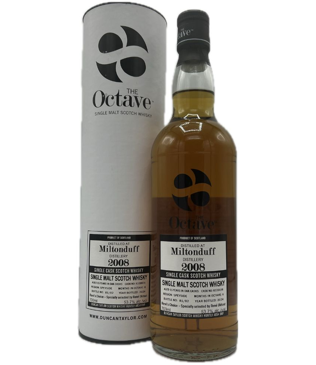 Miltonduff 15 Years Old 2008 Duncan Taylor 0,70 ltr 53,7%