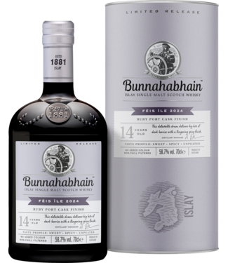 Bunnahabhain Bunnahabhain 14 Years Old Ruby Cask Finish Feis Ile 2024 0,70 ltr 58,7%