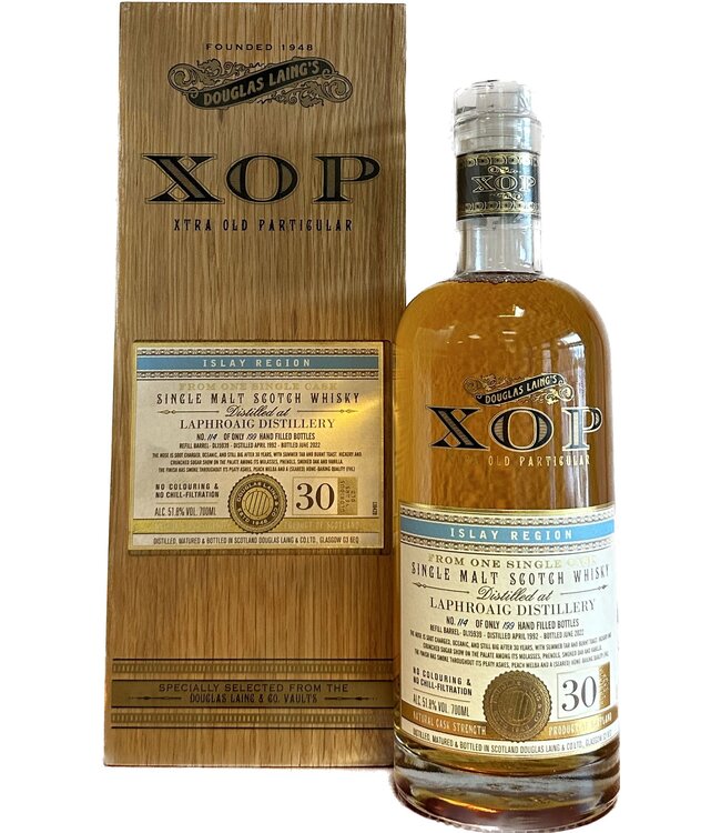 Laphroaig 30 Years Old 1992 Douglas Laing XOP 0,70 ltr 51,8%