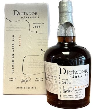 Dictador Dictador Parrafo Borbon Vintage 2003 0,70 ltr 41%