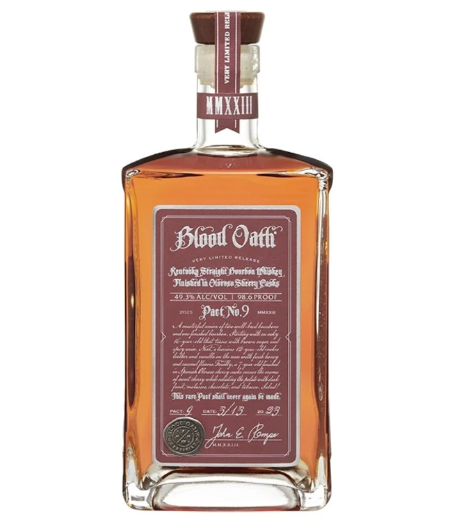Blood Oath Bourbon Whiskey Pact No. 9 0,75 ltr 49,3%