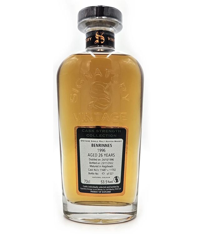 Benrinnes 1996 Signatory Cask Strength Cask 11687 + 11702 0,70 ltr 53,5%