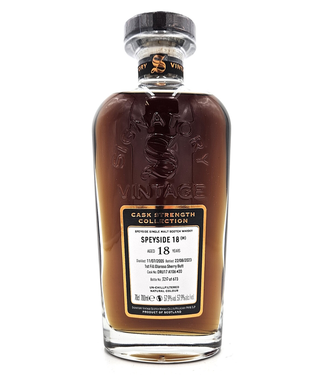 Speyside (M) 18 Years Old 2005 Signatory Cask Strength Cask DRU17 A106#7 0,70 ltr 57,4%