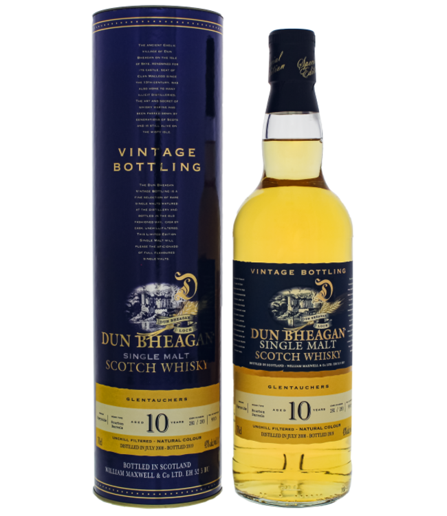 Dun Bheagan Glentauchers 10 Years Old 2008 0,70 ltr 43%