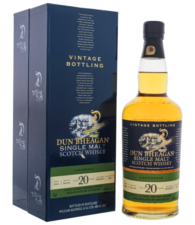 Dun Bheagan Laphroaig 20 Years Old 1998 0,70 ltr 54,9%