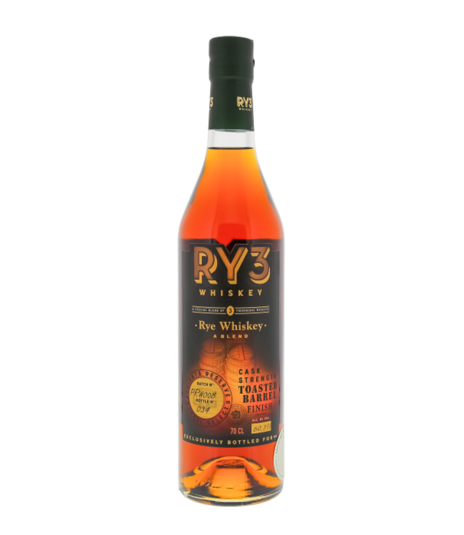 Ry3 Blended Rye Whiskey Cask Strength Toasted Barrel Finish 0,70 ltr 60,3%