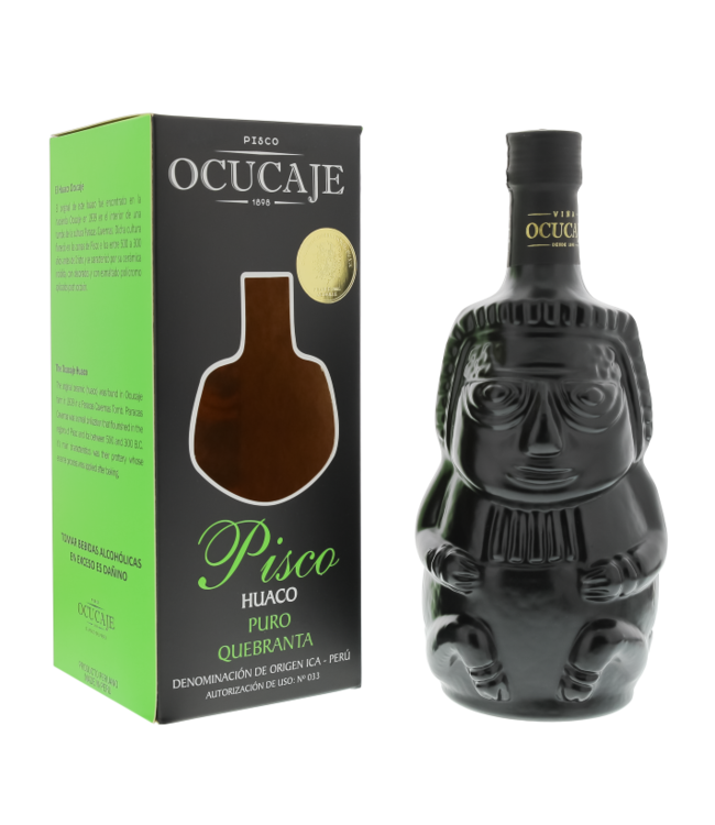 Ocucaje Pisco Quebranta Huaco Negro 0,75 ltr 38%