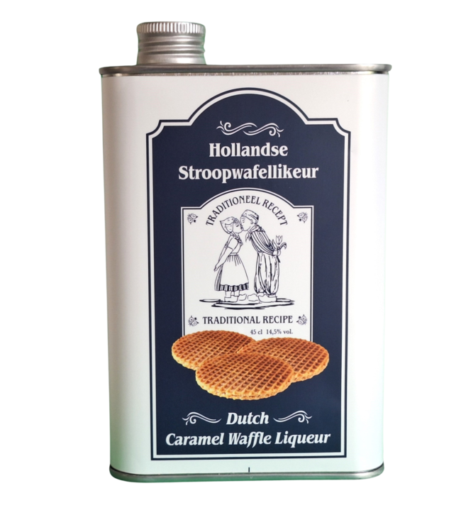 Blikje Hollandse Stroopwafel Likeur 0,45 ltr 14,5%