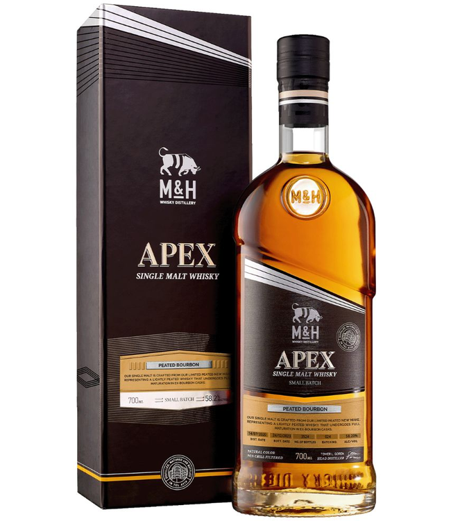 Milk & Honey APEX Peated Bourbon 0,70 ltr 58,2%