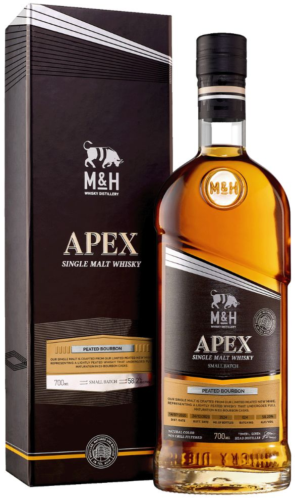 Milk & Honey APEX Peated Bourbon 0.70 ltr 58.2%
