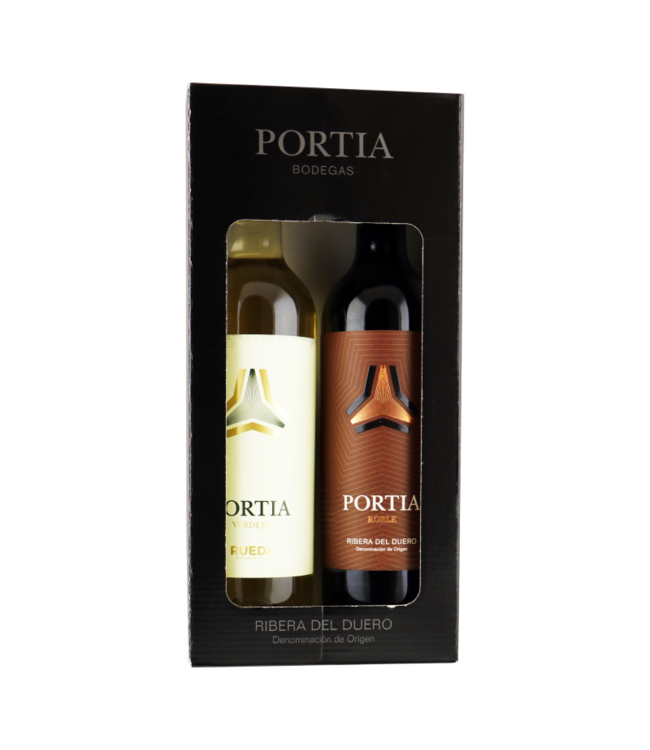 Portia Giftbox 1 Fles Roble + 1 Fles Verdejo 1,50 ltr 13%