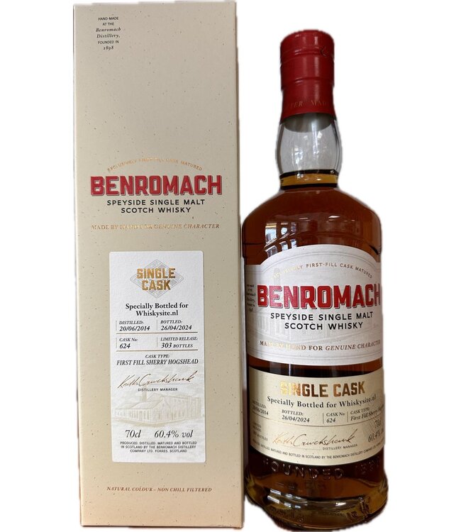 Benromach 9 Years Old 2014 Bottled For Whiskysite.nl 0,70 ltr 60,4%