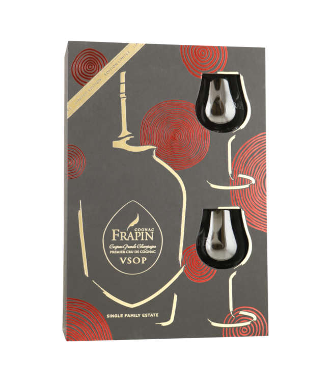 Frapin Vsop Cognac Grande Champagne Giftpack Met 2 Glazen 0,70 ltr 40%