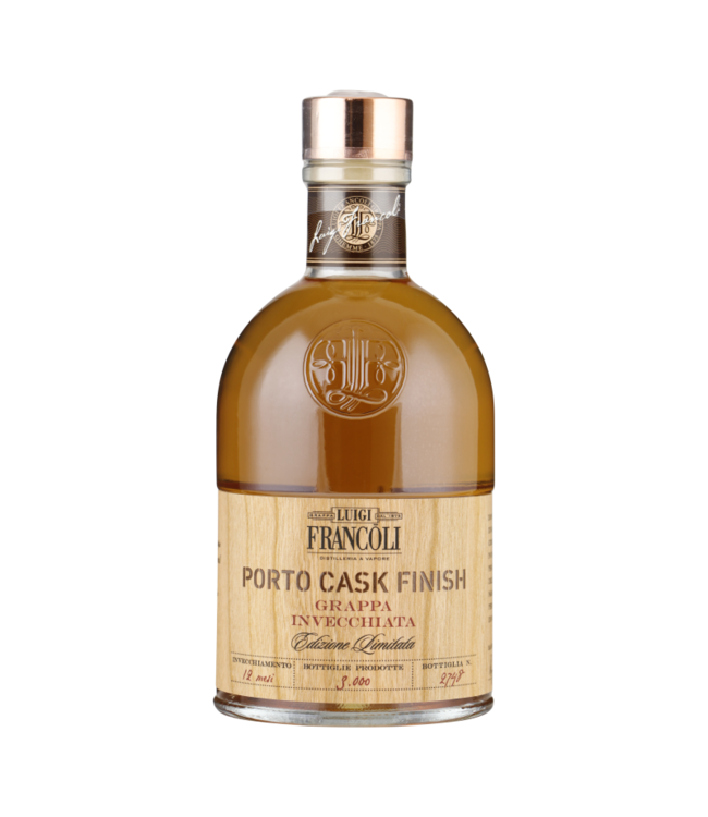 Francoli Grappa Porto Cask Finish 0,50 ltr 40%
