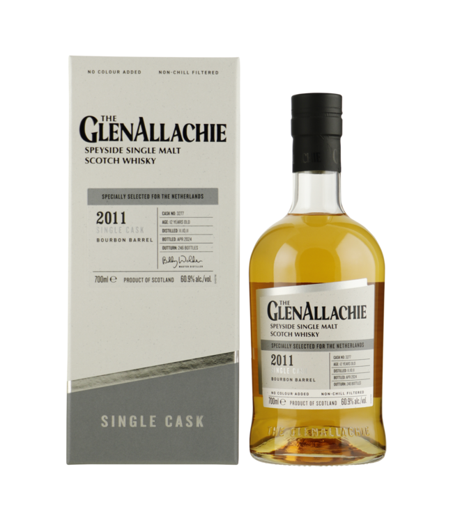 Glenallachie 12 Years Old Single Cask Bourbon Barrel For The Netherlands 0,70 ltr 60,9%