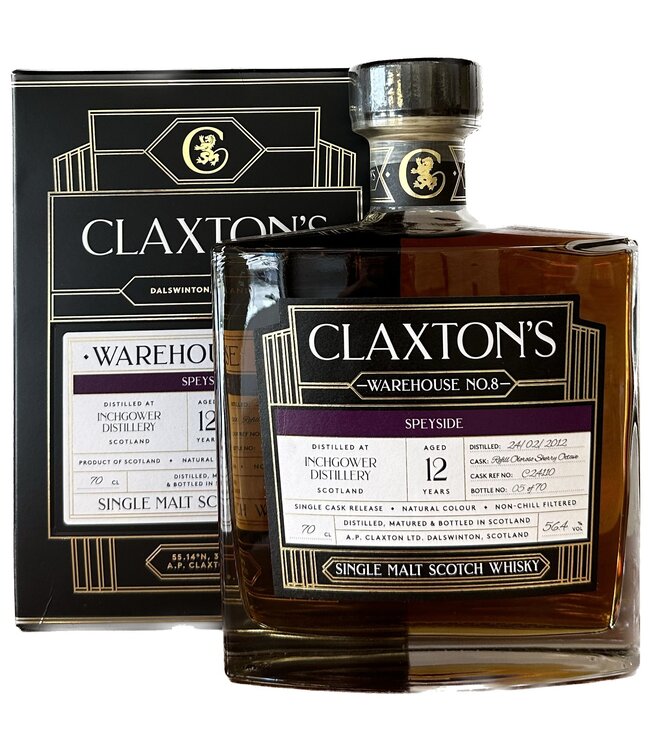 Inchgower 12 Years Old 2012 Claxton's Warehouse 8 0.70 ltr 56.4%