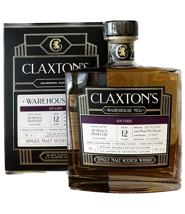 Benriach 12 Years Old 2012 Claxton's Warehouse 1 0,70 ltr 51,2%