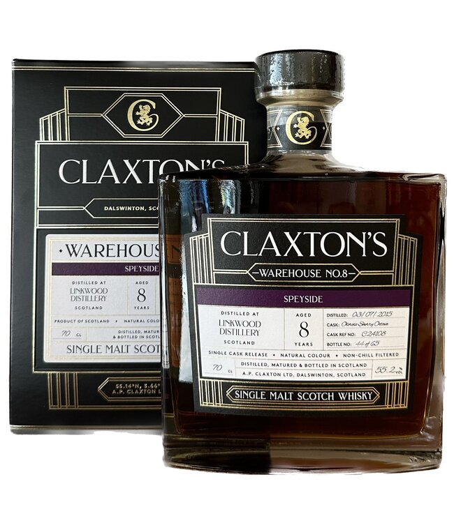 Linkwood 8 Years Old 2015 Claxton's Warehouse 8 0.70 ltr 55.2%