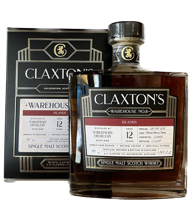 Tobermory 12 Years Old 2011 Claxton's Warehouse 8 0.70 ltr 53.2%