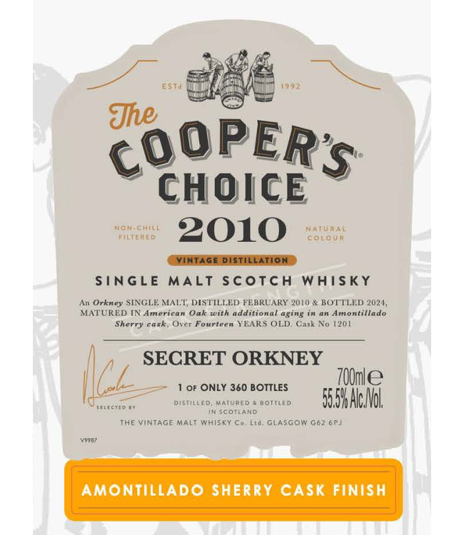 Secret Orkney 14 Years Old 2010 Cooper's Choice 0,70 ltr 55,5%