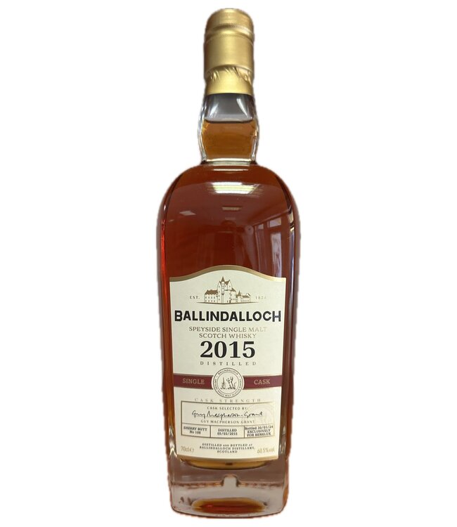 Ballindalloch 2015 Single Cask Sherry 108 For Benelux 0.70 ltr 60.5%