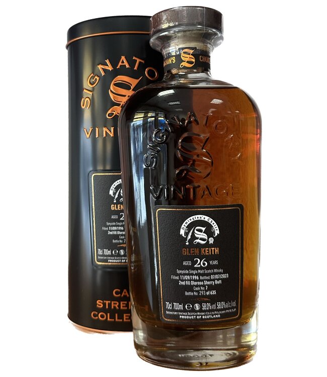 Glen Keith 26 Years Old 1996 Signatory Symington's Choice Cask 7 0,70 ltr 58%