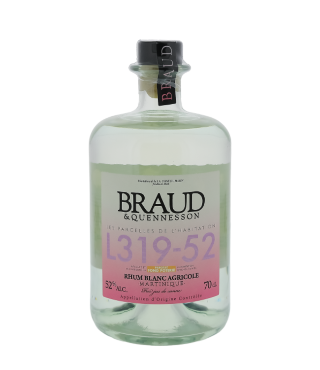 Braud & Quennesson Blanc Parcelaire 52° Rhum agricole 0,70 ltr 52%